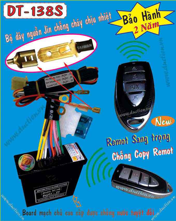 khoa chong trom xe khoa dt 138s